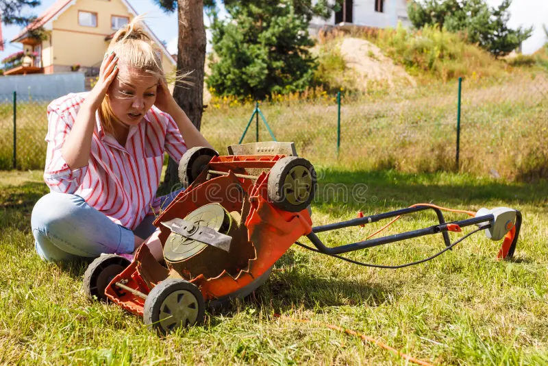 person-having-problem-land-mower-gardening-female-person-gardener-mowing-green-lawn-lawnmower-having-problem-broken-141450343 foreclosure cleanout in connecticut